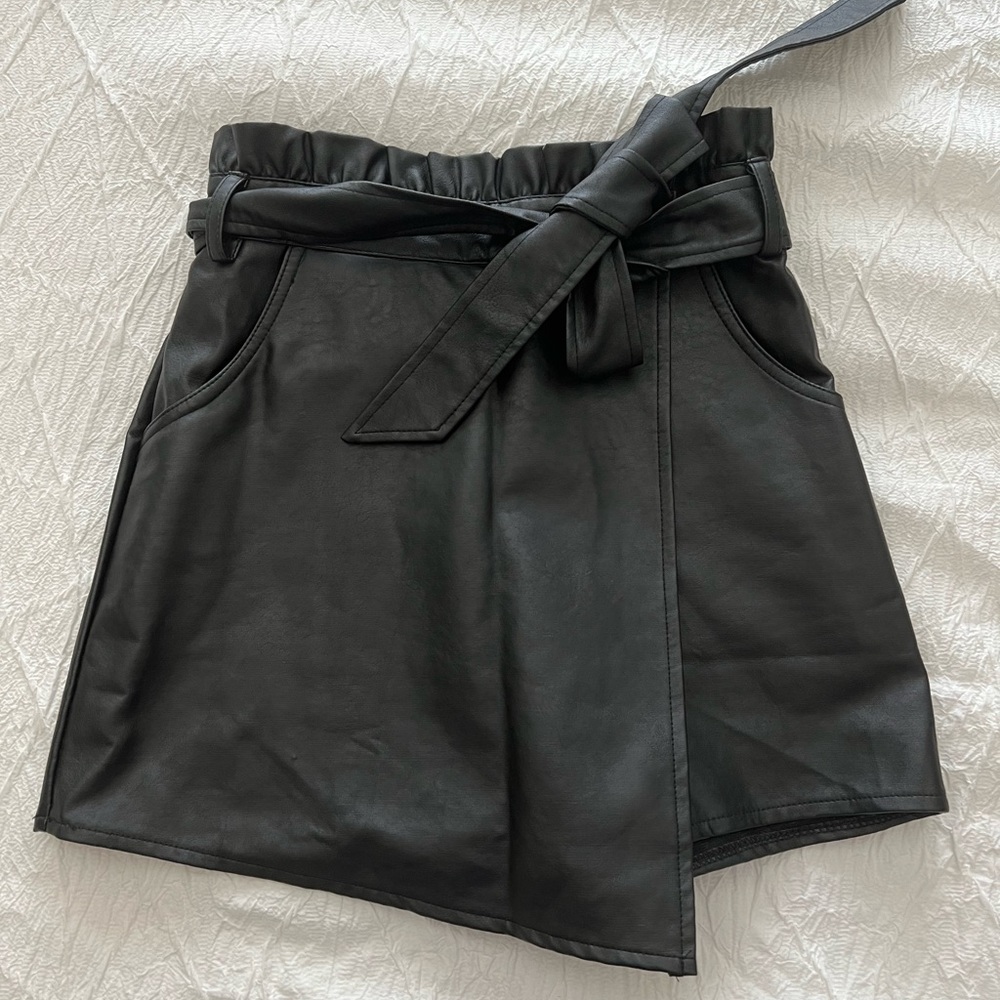 Faux Leather Skort NEW-Never worn